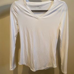 White long sleeve athletic shirt